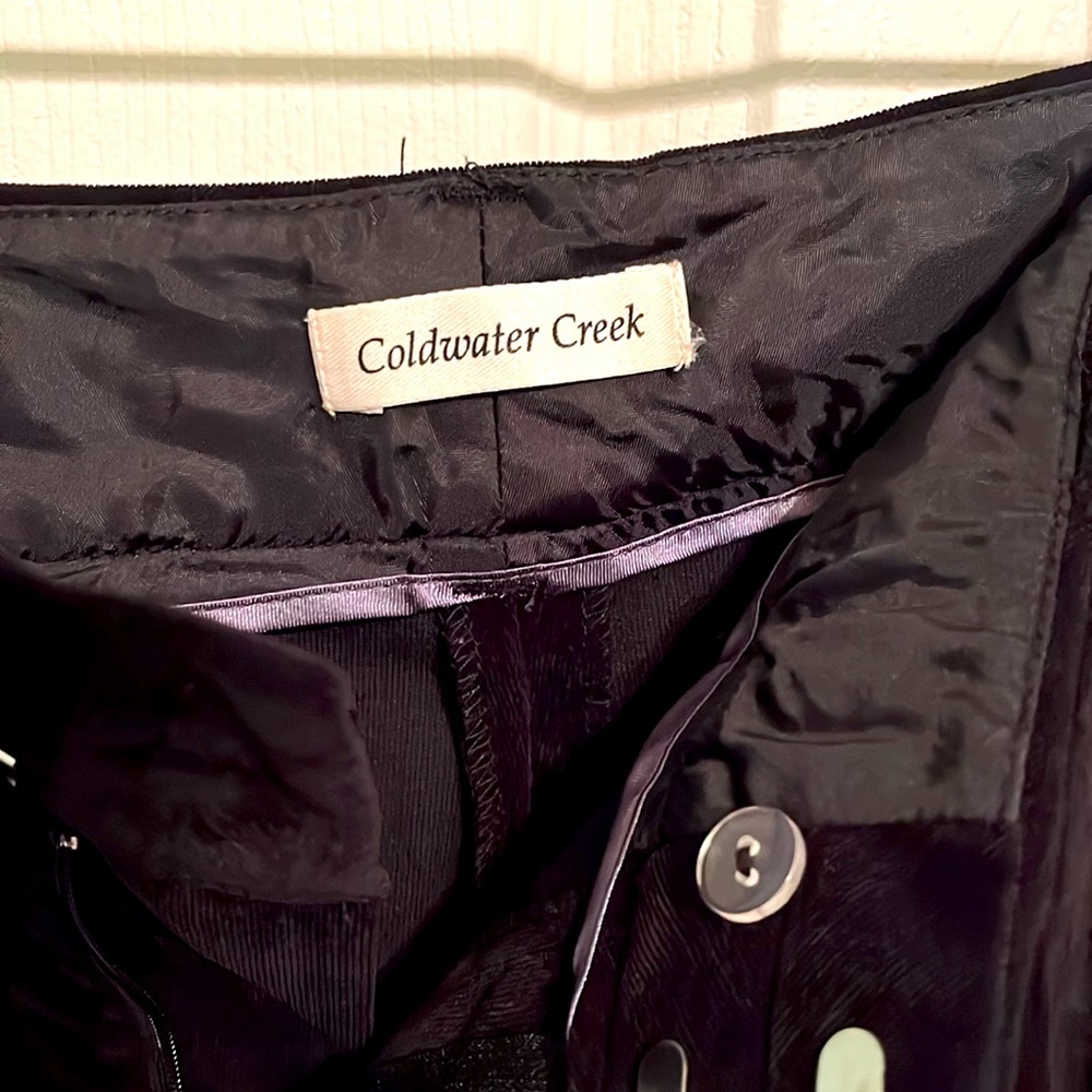 Coldwater Creek “Whisper Corduroy” Trouser- Size 14 Petite - Black